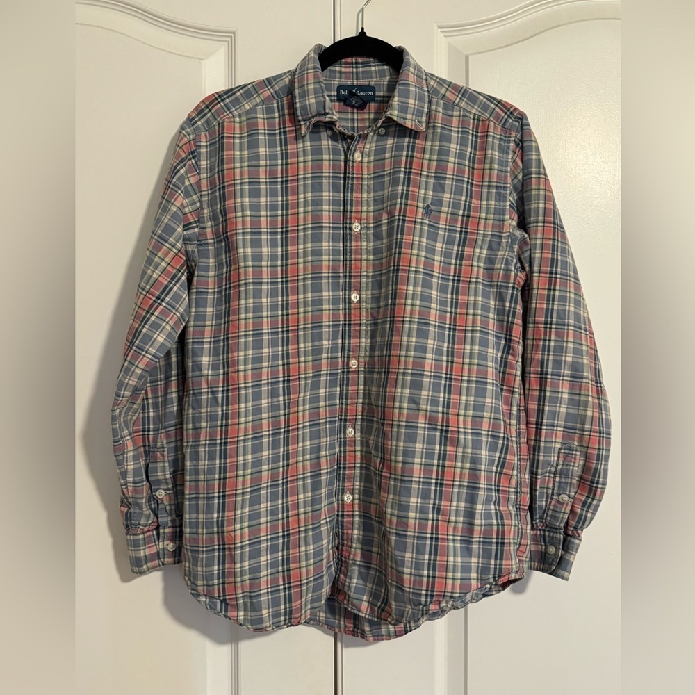 Ralph Lauren Boys Plaid Button Down Shirt